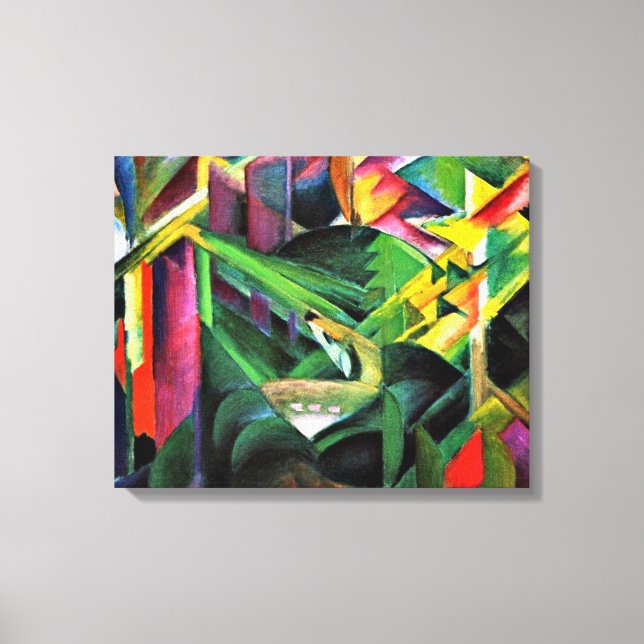 Impressão Em Tela Franz Marc - Deer em um Jardim do Mosteiro (Frente)