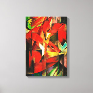 Impressão Em Tela Franz Marc The Foxes Red Fox Expressionismo Alemão