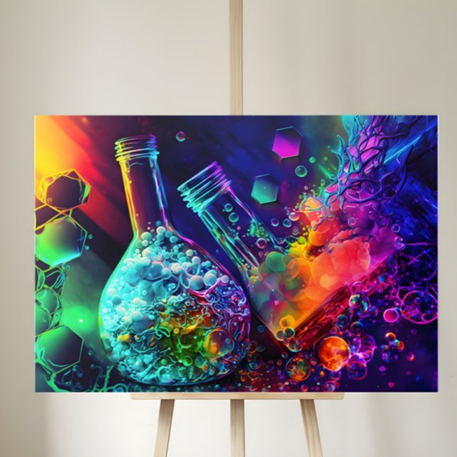 Impressão Em Tela Frasco líquido abstrato brilhante de química (Criador carregado)