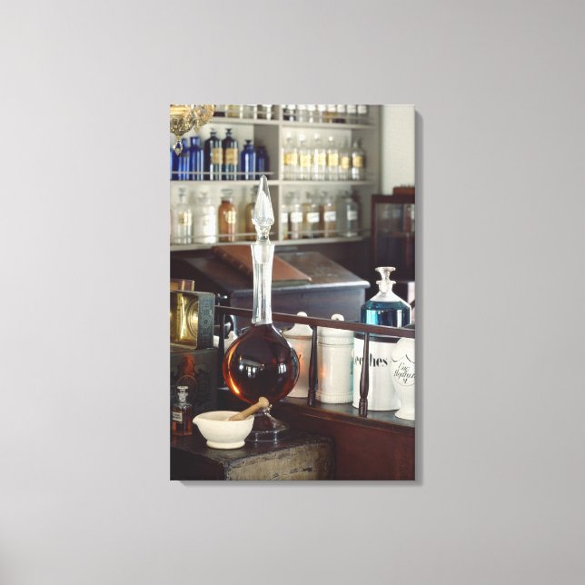 Impressão Em Tela Frascos de farmácia antigos (Frente)