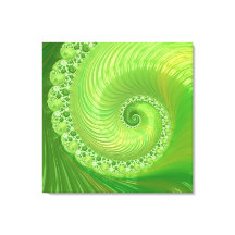Fratura Espiral Verde Monocromática abstrato