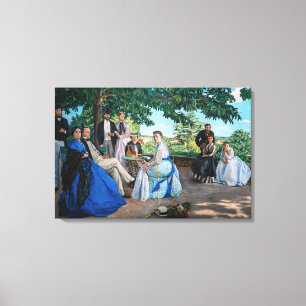 Impressão Em Tela Frédéric Bazille - A Reunião da Família