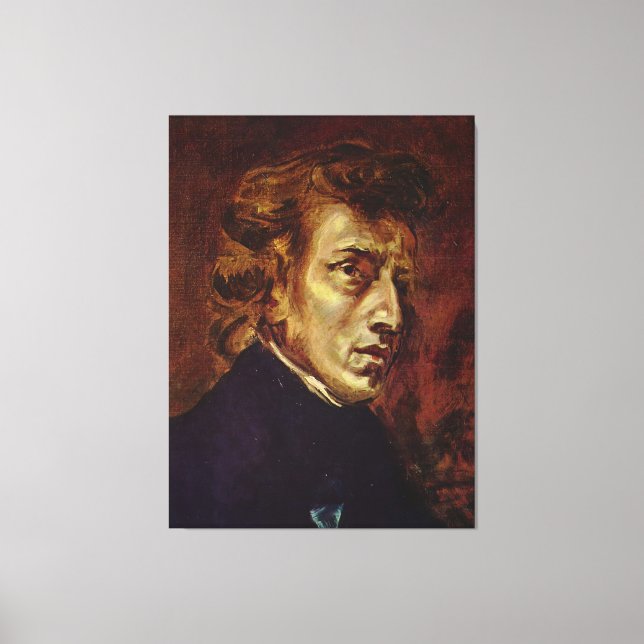 Impressão Em Tela Frederic Chopin Retrait por Eugene Delacroix (Frente)