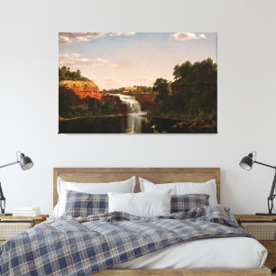 Impressão Em Tela Frederic Edwin Church - Cachoeira Inferior, Roches
