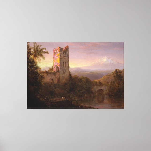 Impressão Em Tela Frederic Edwin Church - Chimborazo Volcano  (Frente)