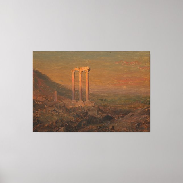 Impressão Em Tela Frederic Edwin Church - Classical Ruins, Syria  (Frente)