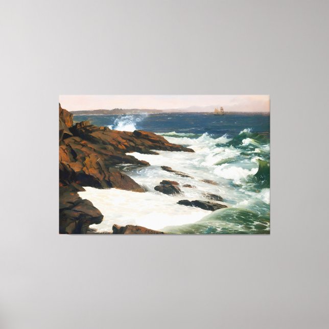 Impressão Em Tela FREDERIC EDWIN CHURCH - Fog off Mount Desert 1850 (Frente)