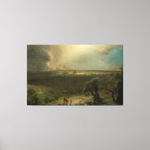 Impressão Em Tela Frederic Edwin Church - Jerusalém a partir do Mont