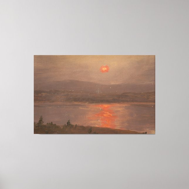 Impressão Em Tela Frederic Edwin Church - View Across the Hudson (Frente)