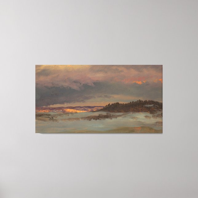 Impressão Em Tela Frederic Edwin Church - Watch Tower in Italy (Frente)