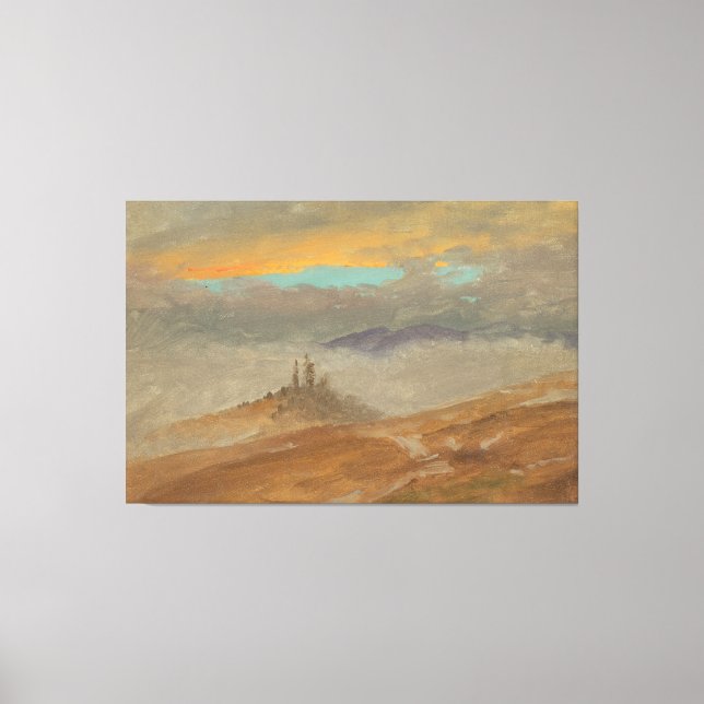 Impressão Em Tela Frederic Edwin Church - Winter Landscape, View of  (Frente)