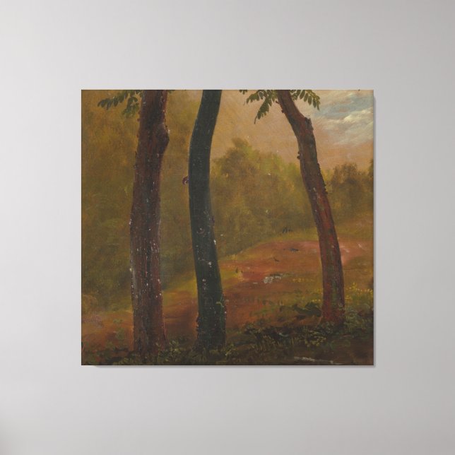 Impressão Em Tela Frederic Edwin Church - Woodland Scene (Frente)