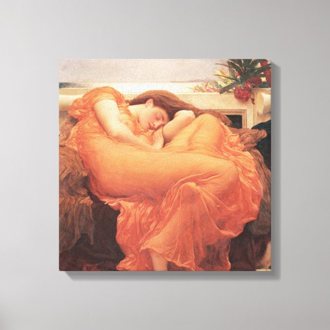 Impressão Em Tela Frederic Lord Leighton Flaming June Square Art (Frente)