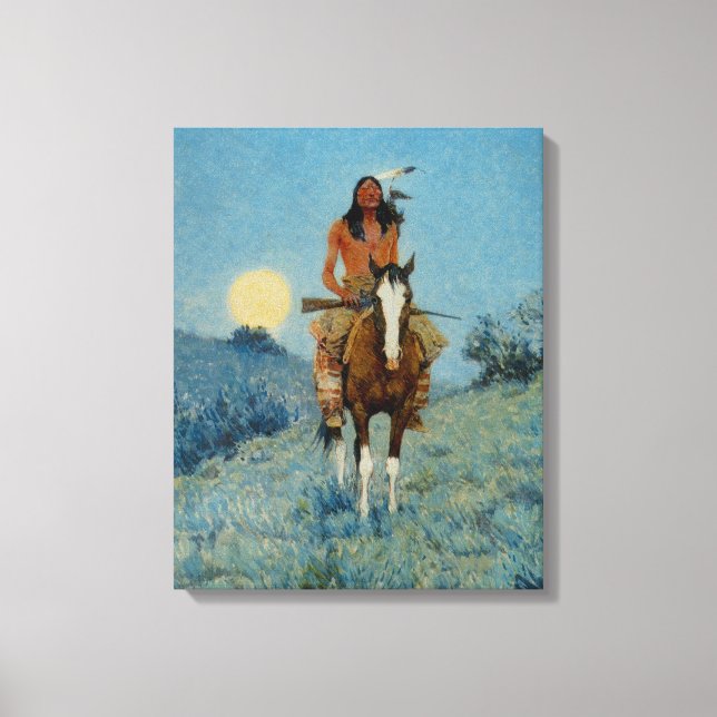 Impressão Em Tela Frederic Remington's The Outlier 1909 (Frente)