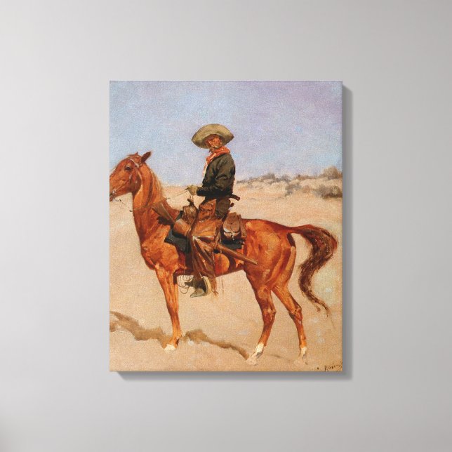 Impressão Em Tela Frederic Remington's The Puncher (1895) (Frente)