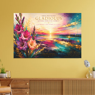 Impressão Em Tela Frequência Gladiolus de Agosto Energia da Coragem™