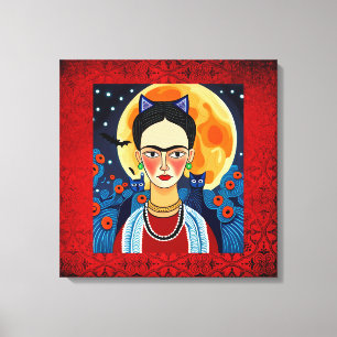 Impressão Em Tela Frida Halloween Design