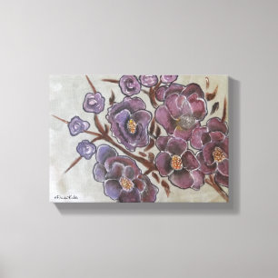 Impressão Em Tela Frida Kahlo pintou flores