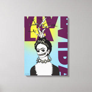 Impressão Em Tela Frida Kahlo Pop Art Portrait