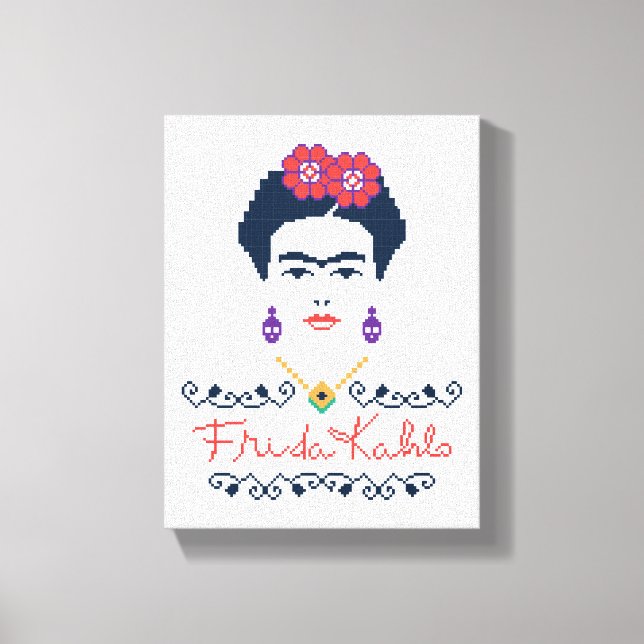Impressão Em Tela Frida Kahlo | Viva México (Frente)