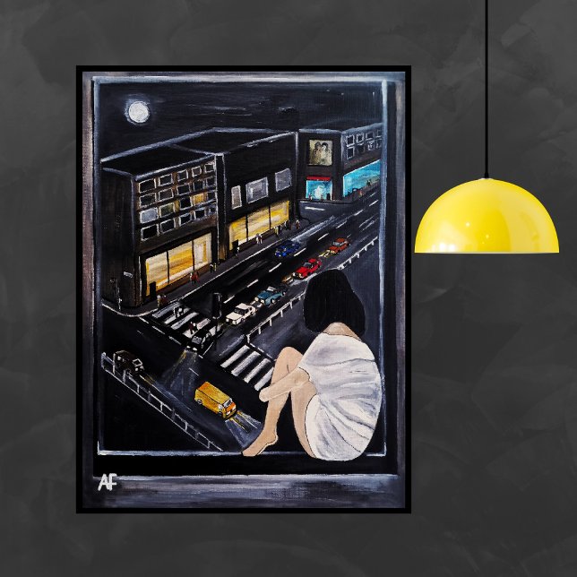 Impressão Em Tela Friday Night Painting by Alfred Fox (Criador carregado)