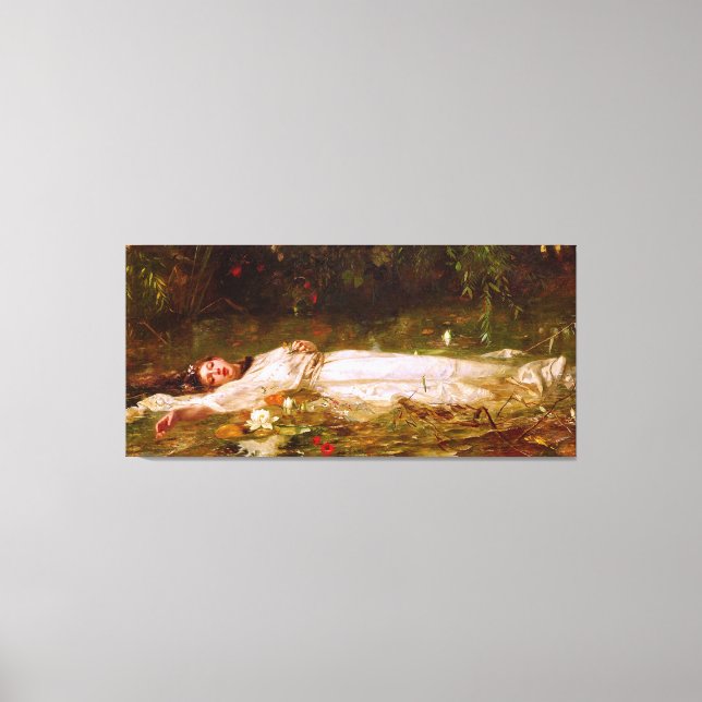 Impressão Em Tela FRIEDRICH WILHELM THEODOR HEYSER - Ophelia - 1900 (Frente)