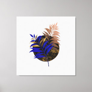 Impressão Em Tela Frio azul no círculo preto