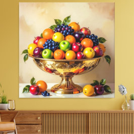 Impressão Em Tela „Frische Vielfalt – Die Kraft des Obstes“