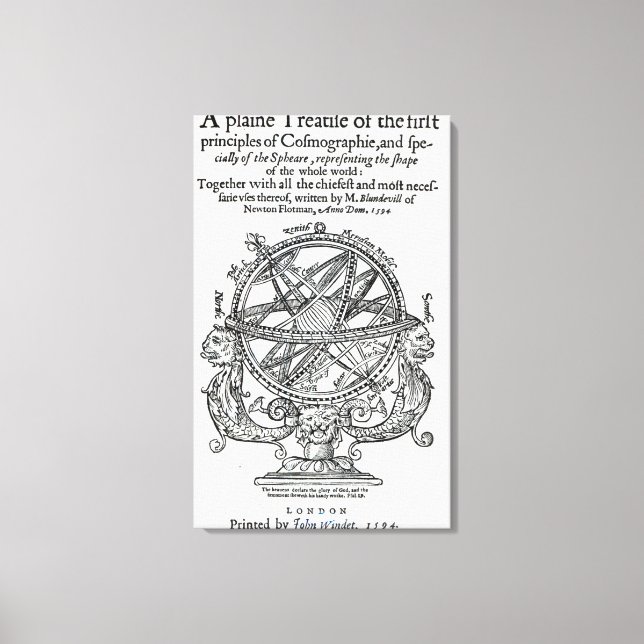 Impressão Em Tela Frontispício de "Um � de Tratado Simples" (Frente)