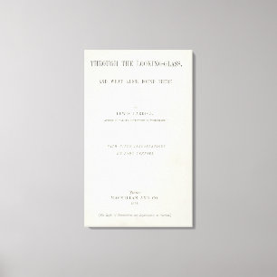 Impressão Em Tela Frontispício para "Alice Através do Espelho"