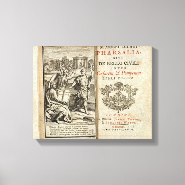 Impressão Em Tela Frontispício para "Farsalia" (Frente)