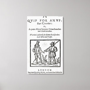 Impressão Em Tela Frontispício para 'um gracejo para um Courtier