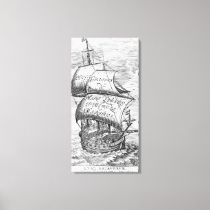 Impressão Em Tela Frontispiece a "De Mari Libero", por Hugo Grotius