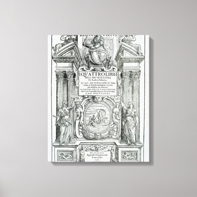 Impressão Em Tela Frontispiece para "Quattro libri dell'architettura (Frente)
