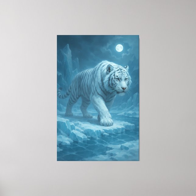 Impressão Em Tela Frost King White Tiger – Majestic Icy Guardian Wal (Frente)