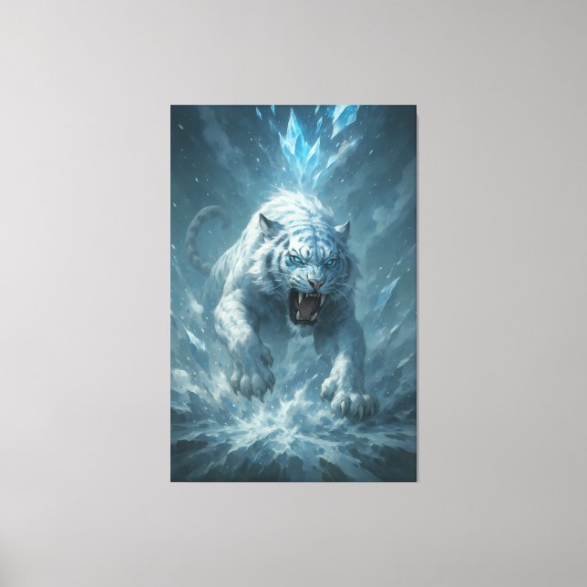 Impressão Em Tela Frost White Tiger – Emperor of the Frozen Realm –  (Frente)