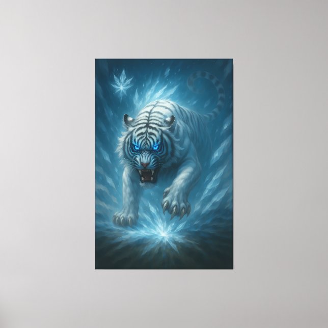 Impressão Em Tela Frost White Tiger – Emperor of the Frozen Realm –  (Frente)