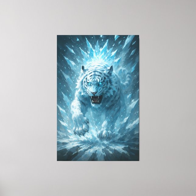 Impressão Em Tela Frost White Tiger – Emperor of the Frozen Realm –  (Frente)