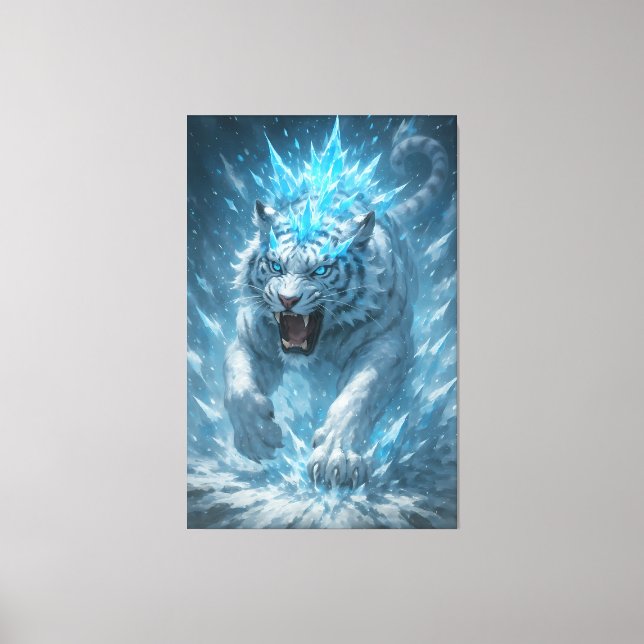 Impressão Em Tela Frost White Tiger – Emperor of the Frozen Realm –  (Frente)