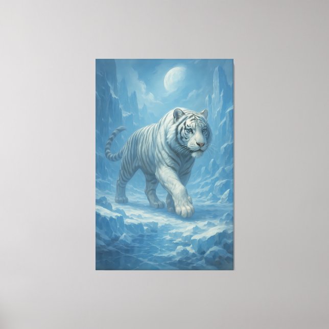Impressão Em Tela Frost White Tiger | Emperor of the Frozen Realm –  (Frente)