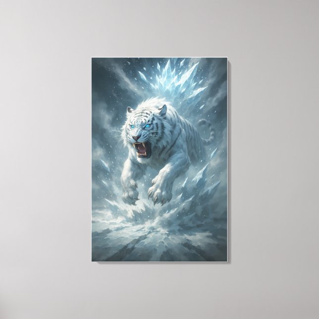 Impressão Em Tela Frost White Tiger – Emperor of the Frozen Realm –  (Frente)
