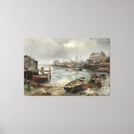 Impressão Em Tela Frota humilde: Aldeia Costeira