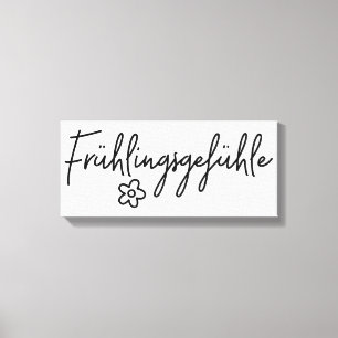 Impressão Em Tela Frühlingsgefühle, palavra alemã, febre Primaver