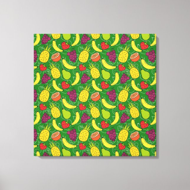 Impressão Em Tela Fruit seamless pattern | Fruit surface pattern 7 (Frente)