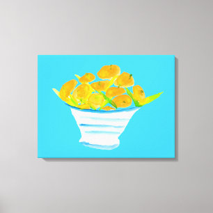Impressão Em Tela Fruta de aquarela de kumquats laranja