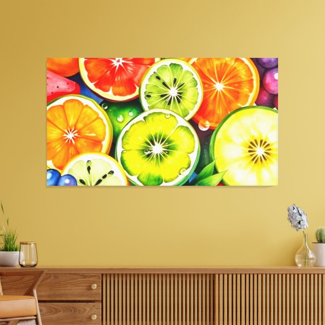 IMPRESSÃO EM TELA FRUTA DE VIDA 8 (Insitu(Sala de estar))