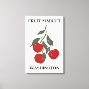 Impressão Em Tela Fruta Market Washington Red Apples Comida
