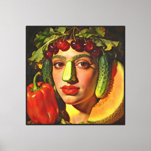 Impressão Em Tela Frutas da Expressão – Um Retrato Surreal