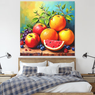 Impressão Em Tela Frutas frescas em uma Design perfeita Mix