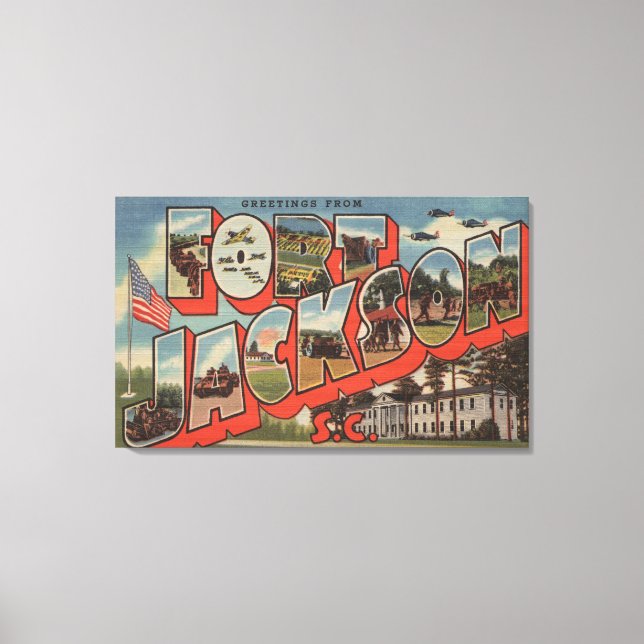 Impressão Em Tela Ft. Jackson, Carolina do Sul - Cena Grande (Frente)